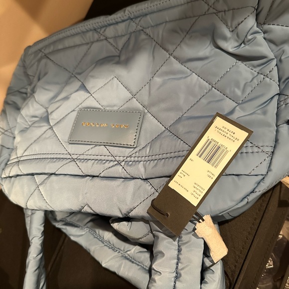 MARC JACOBS Quilted Nylon Crossbody Bag Gym Tote  Color Is like Skye Blue - Picture 6 of 9